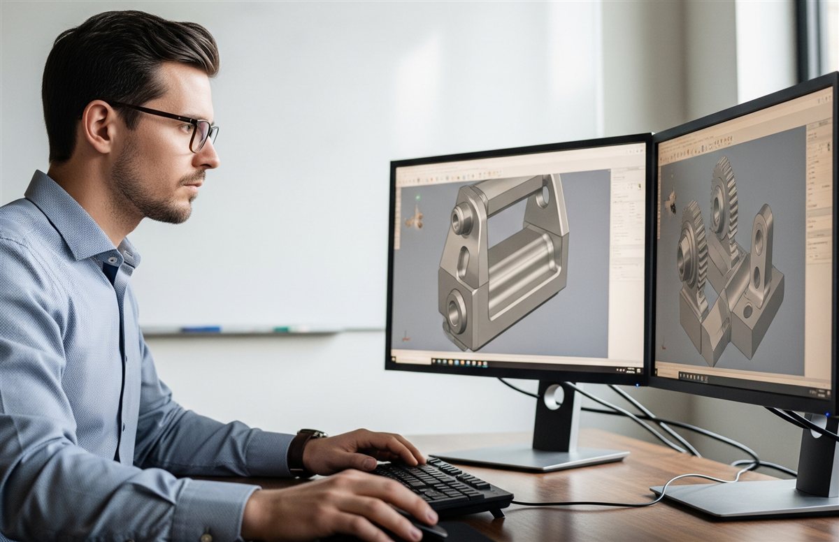 Projekt CAD na ekranie